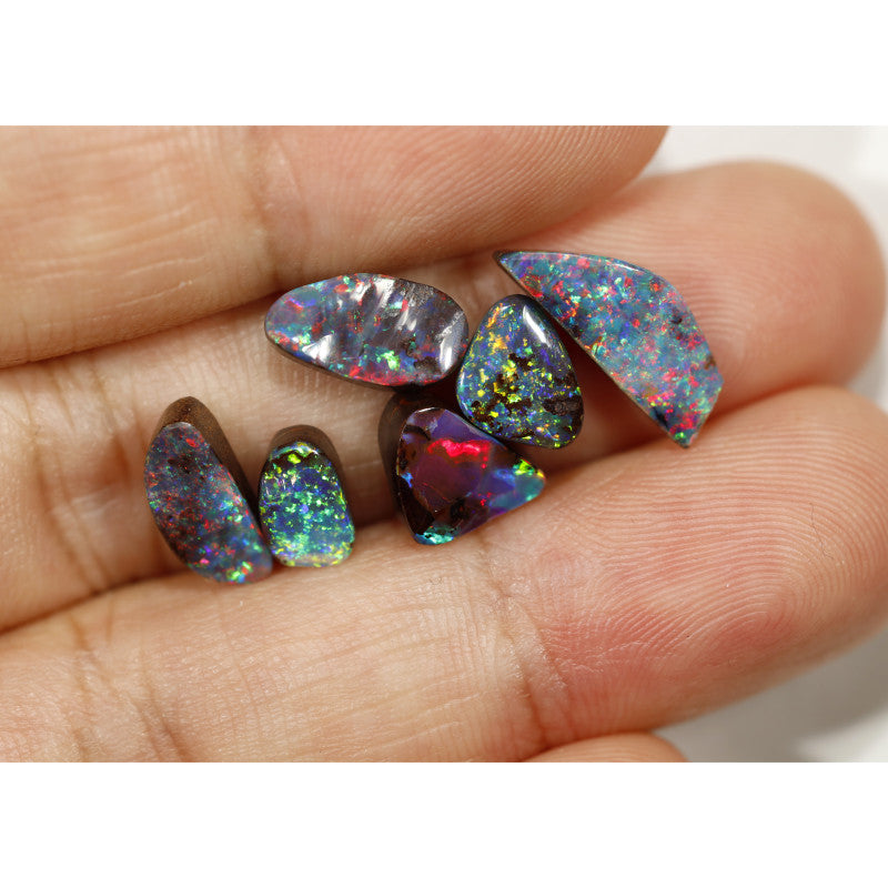 11.74 cts Boulder Opale Sechs Stück